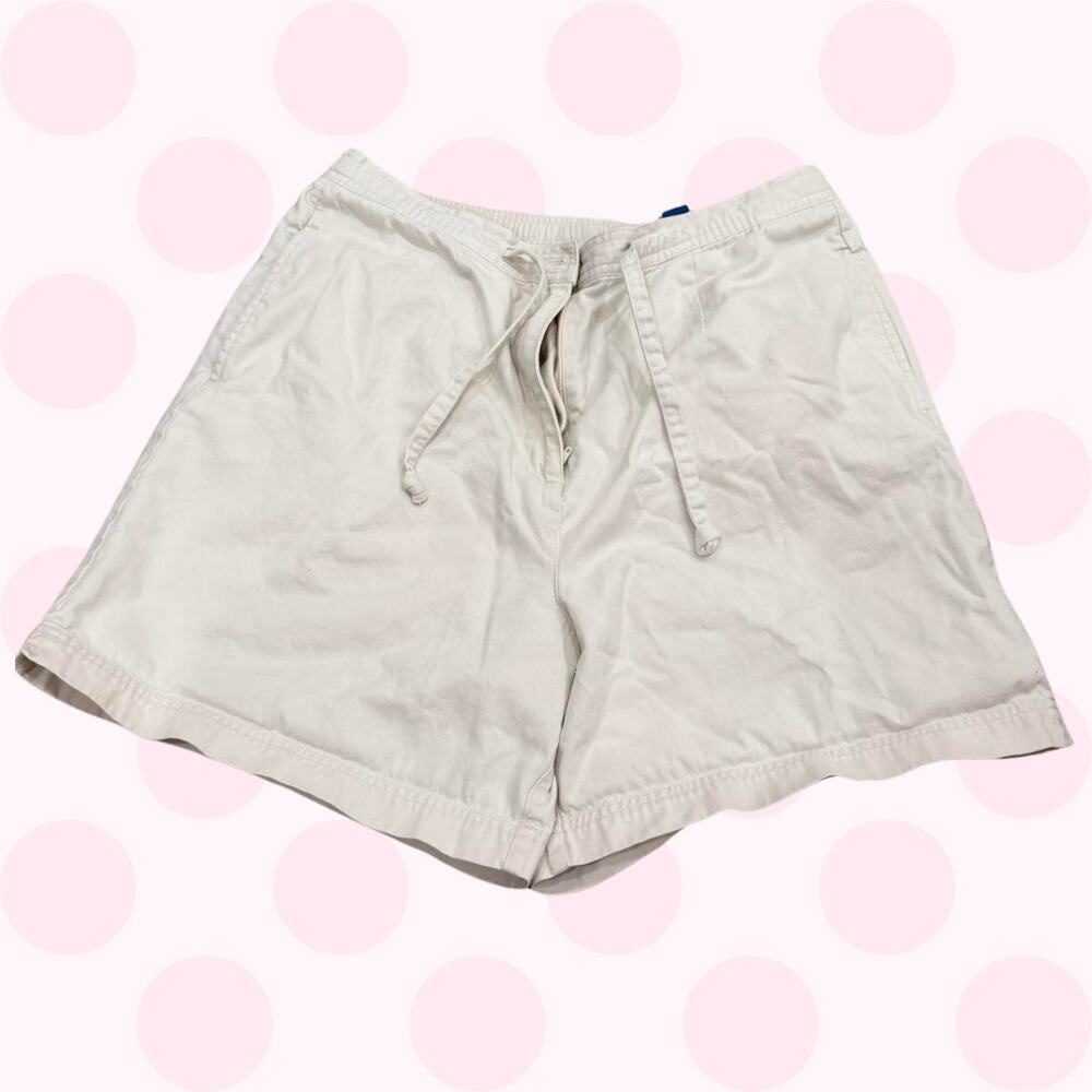 Karen Scott Sport Cream Cotton Cargo Shorts Size 12